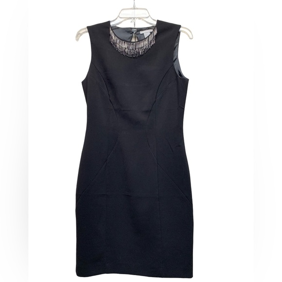 H&M Dresses & Skirts - H&M Black Sleeveless Mini Dress with Beaded Neckline Accent